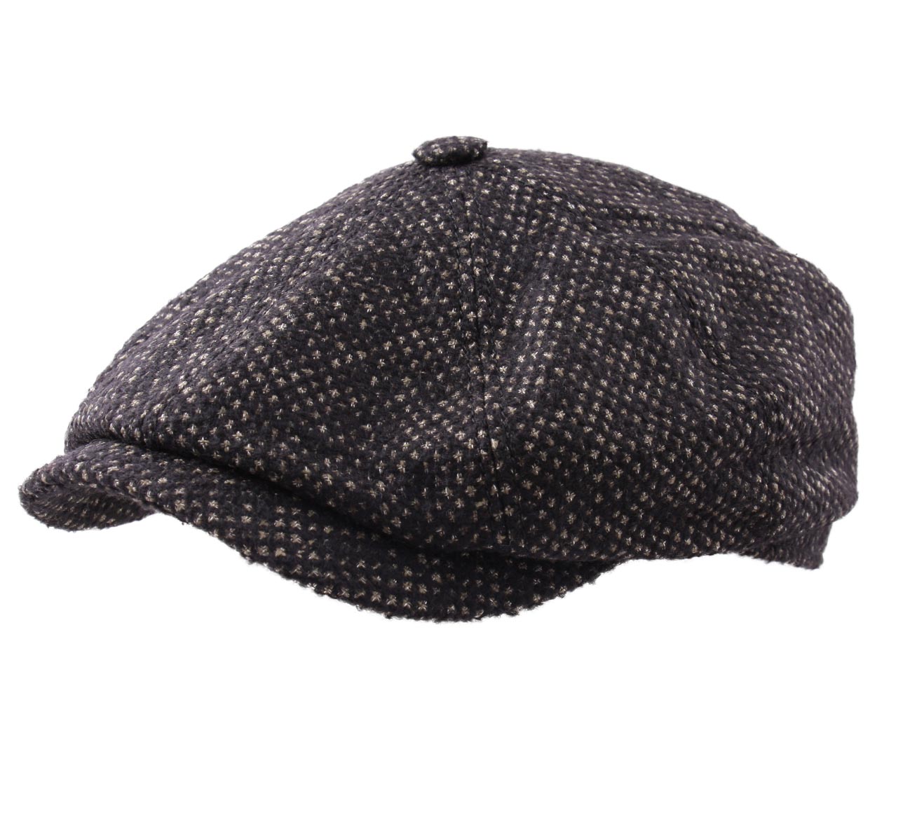 de Piel con Visera Forro oto/ño//Invierno Stetson Gorra Hatteras Pigskin Patchwork Hombre